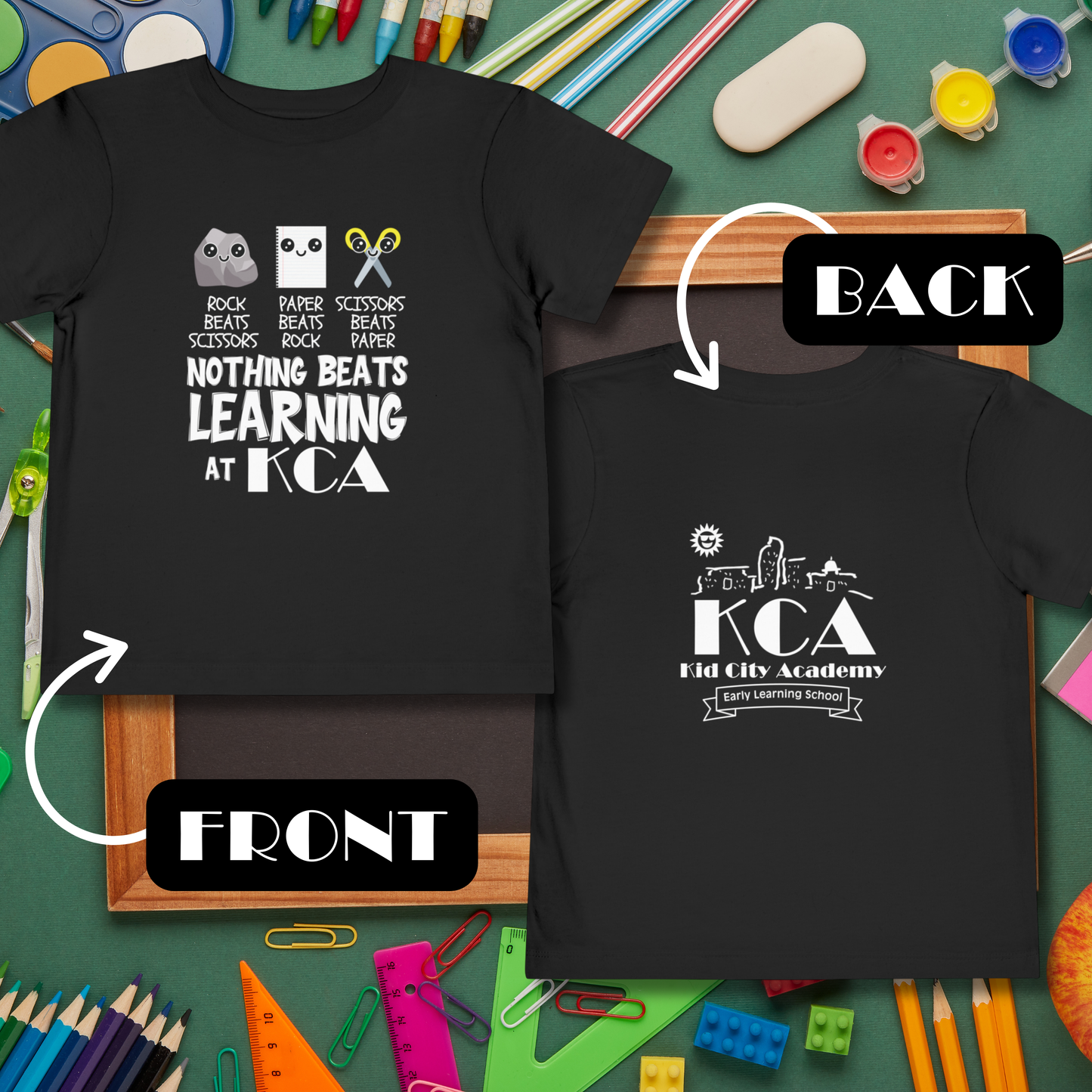 (Toddler) Nothing Beats Learning at KCA T-Shirt (Front/Back Print)