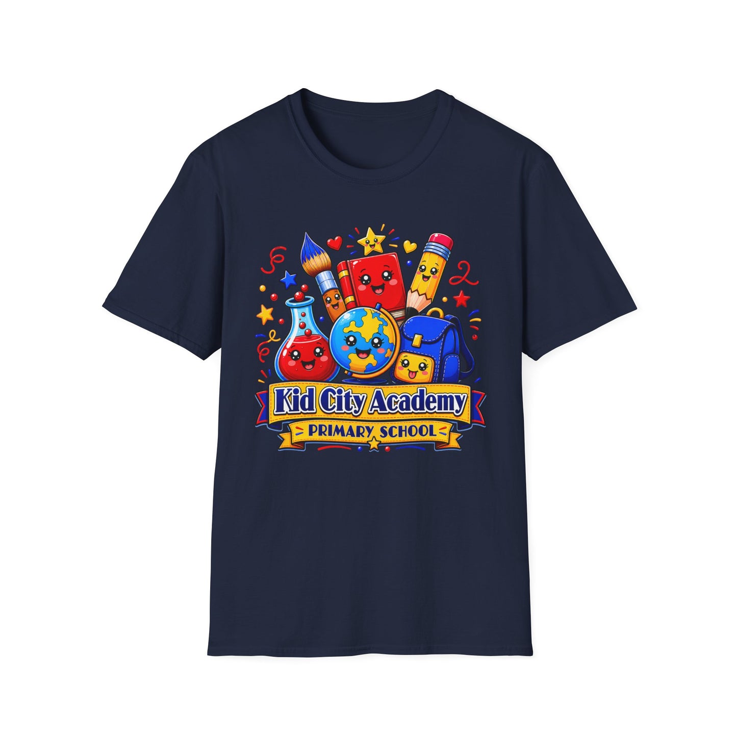 Kid City Academy Primary School T-Shirt — Cute School Supplies Back-to-School Tee