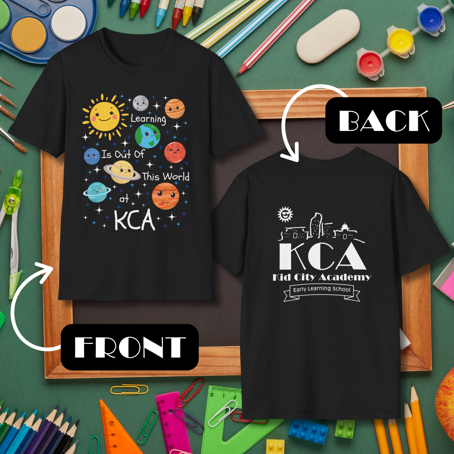 Learning Is Out of This World at KCA T-Shirt (Front/Back Print)